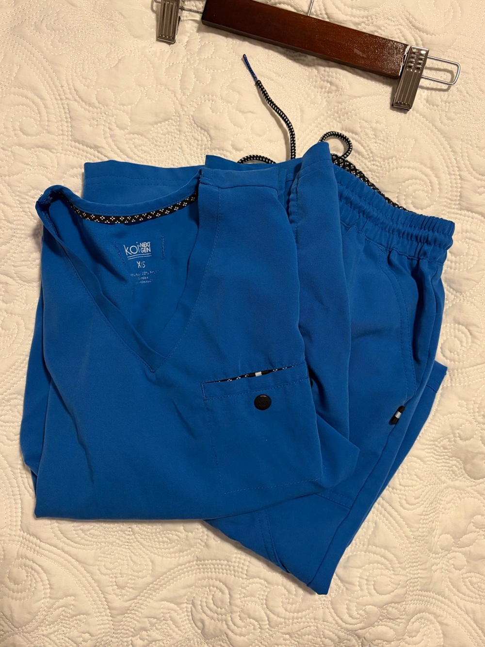 Koi Royal Blue Scrub Set